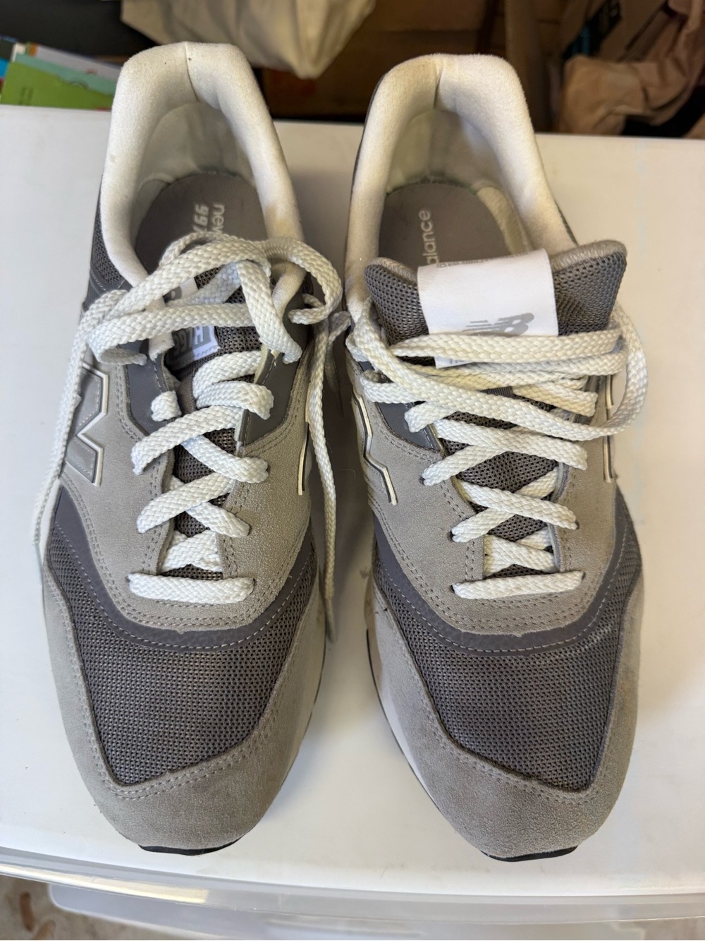 New Balance Men's Gray and White 997h Sneakers
